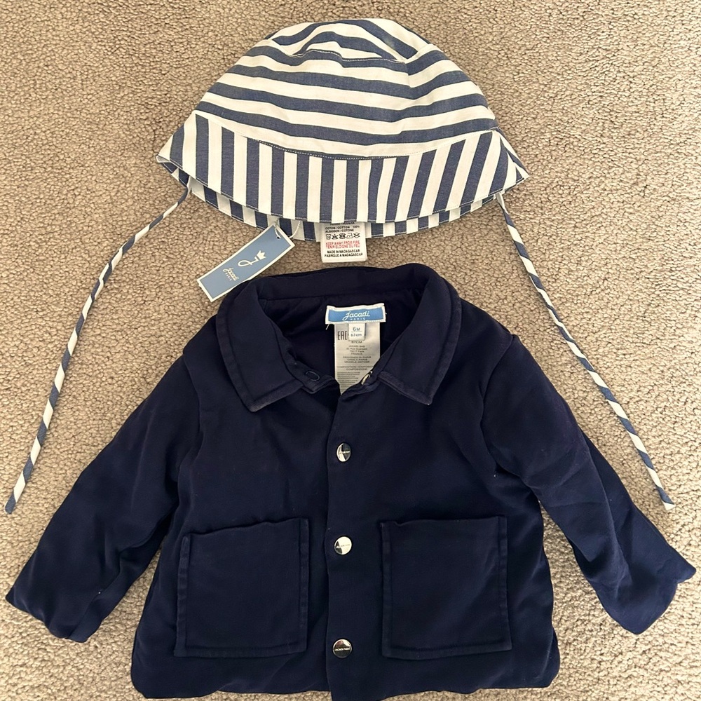 Jacardi Paris 6mo baby jacket and hat